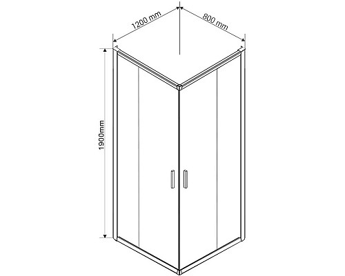 Заказать Душевой уголок 120х80 см Vincea Garda VSS-1G8012CGB тонированное в магазине сантехники Santeh-Crystal.ru