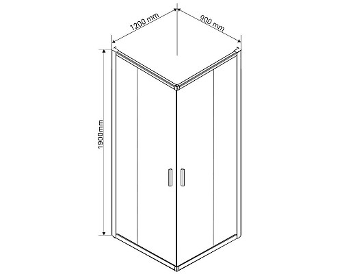 Купить Душевой уголок 120х90 см Vincea Garda VSS-1G9012CGB тонированное в магазине сантехники Santeh-Crystal.ru