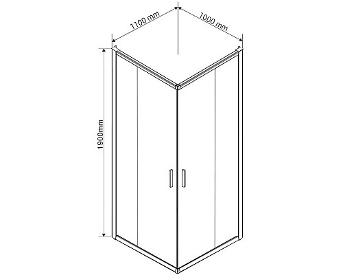 Купить Душевой уголок 110х100 см Vincea Garda VSS-1G1011CGB тонированное в магазине сантехники Santeh-Crystal.ru