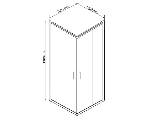 Купить Душевой уголок 120х100 см Vincea Garda VSS-1G1012CGB тонированное в магазине сантехники Santeh-Crystal.ru