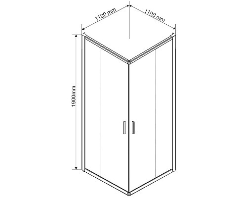 Купить Душевой уголок 110х110 см Vincea Garda VSS-1G1111CGB тонированное в магазине сантехники Santeh-Crystal.ru