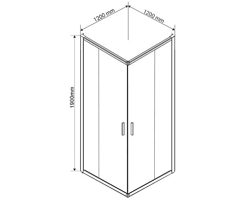 Заказать Душевой уголок 120х120 см Vincea Garda VSS-1G1212CGB тонированное в магазине сантехники Santeh-Crystal.ru