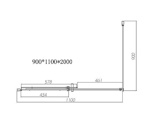 Заказать Душевой уголок 110х90 см Vincea Dice VSR-4D9011CL прозрачное в магазине сантехники Santeh-Crystal.ru