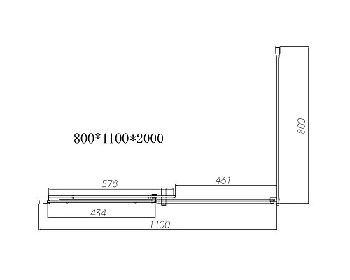 Заказать Душевой уголок 110х80 см Vincea Dice VSR-4D8011CLB прозрачное в магазине сантехники Santeh-Crystal.ru