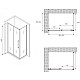 Купить Душевой уголок 100х90 см Abber Schwarzer Diamant AG30100BMH-S90BM матовое в магазине сантехники Santeh-Crystal.ru