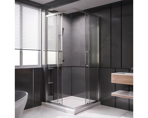 Купить Душевой уголок 108х88 см Veconi Premium Trento PTC20-CH-11090-01-C4 прозрачное в магазине сантехники Santeh-Crystal.ru