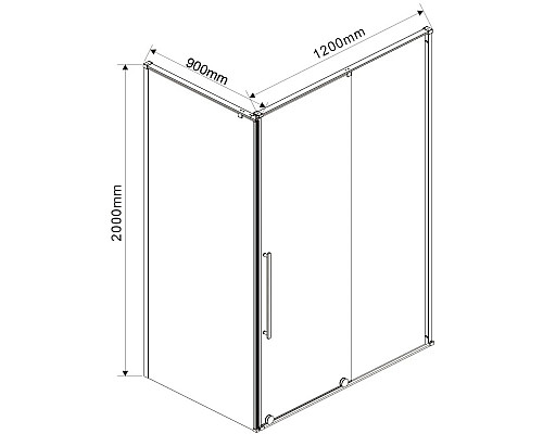Душевой уголок 120x90 см Vincea Arno VSR-1A9012CGB тонированное Душевой уголок 120x90 см Vincea Arno VSR-1A9012CGB тонированное