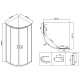 Душевой уголок 90x90 см Vincea City VSQ-5CT900CLB прозрачное