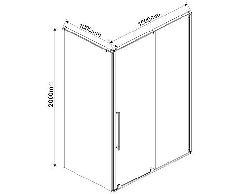 Душевой уголок 150x100 см Vincea Arno VSR-1A1015CL прозрачное Душевой уголок 150x100 см Vincea Arno VSR-1A1015CL прозрачное
