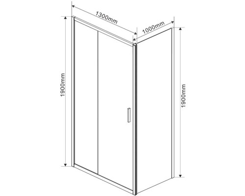 Душевой уголок 130x100 см Vincea Garda VSR-1G1013CLB прозрачное