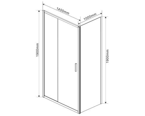Душевой уголок 140x100 см Vincea Garda VSR-1G1014CLB прозрачное