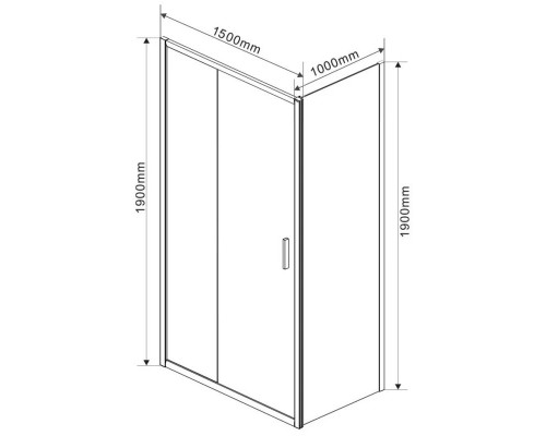 Душевой уголок 150x100 см Vincea Garda VSR-1G1015CLB прозрачное