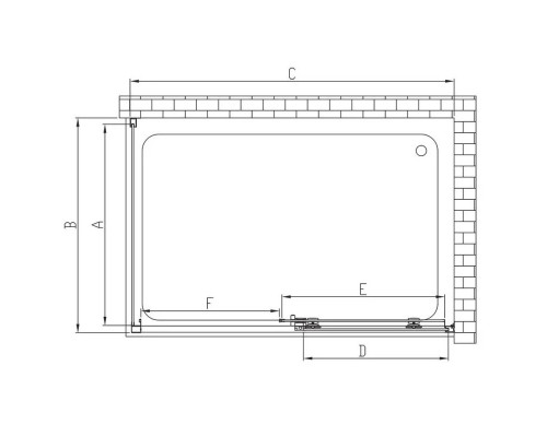 Душевой уголок 110x90 см Vincea Soft VSR-3SO9011CLB прозрачное