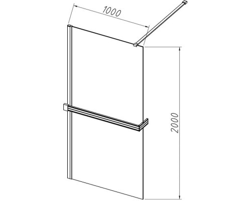 Душевая перегородка Vincea Walk-In HR VSW-4HR100CL 100 см, профиль хром, стекло прозрачное