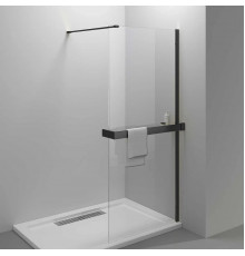 Душевая перегородка Vincea Walk-In HR VSW-4HR800CLB 80 см, профиль черный матовый, стекло прозрачное