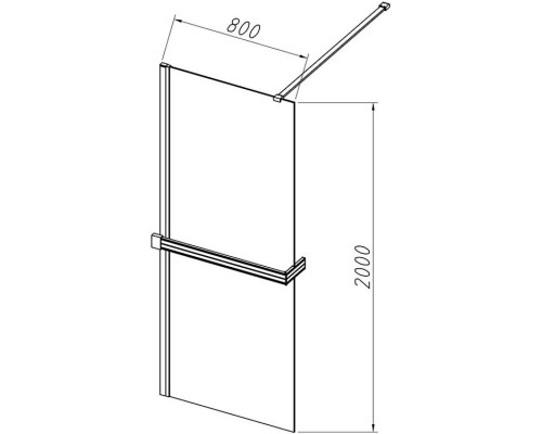 Душевая перегородка Vincea Walk-In HR VSW-4HR800CLG 80 см, профиль золотой матовый, стекло прозрачное