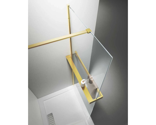 Душевая перегородка Vincea Walk-In HR VSW-4HR100CLG 100 см, профиль золотой матовый, стекло прозрачное