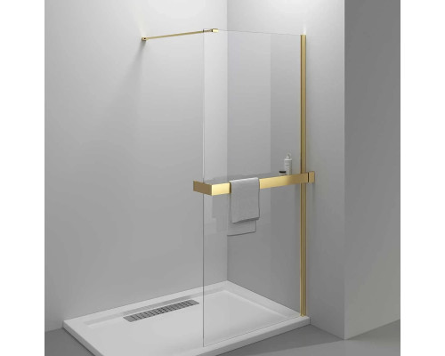 Душевая перегородка Vincea Walk-In HR VSW-4HR100CLG 100 см, профиль золотой матовый, стекло прозрачное