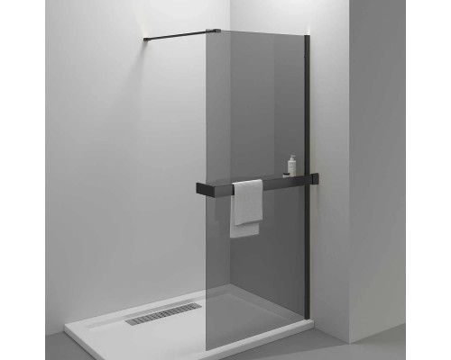 Душевая перегородка Vincea Walk-In HR VSW-4HR800CGB 80 см, профиль черный матовый, стекло тонированное