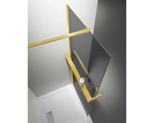 Душевая перегородка Vincea Walk-In HR VSW-4HR900CGG 90 см, профиль золотой матовый, стекло тонированное