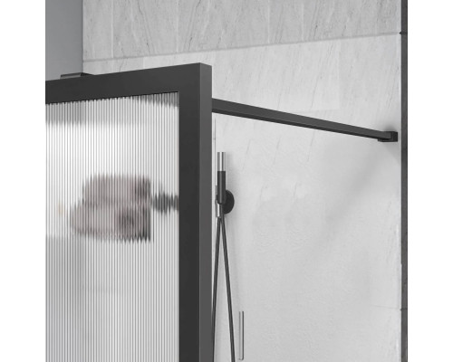 Душевая перегородка Vincea Walk-In HP Art VSW-1HP800FLGM 80 см, профиль вороненая сталь, стекло рифленое