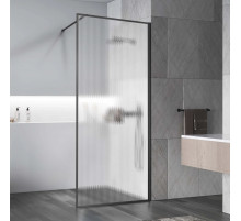 Душевая перегородка Vincea Walk-In HP Art VSW-1HP800FLGM 80 см, профиль вороненая сталь, стекло рифленое