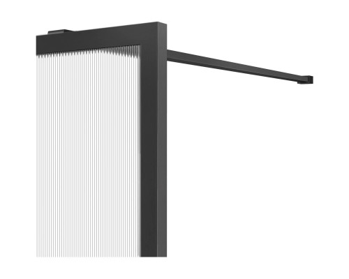 Душевая перегородка Vincea Walk-In HP Art VSW-1HP900FLGM 90 см, профиль вороненая сталь, стекло рифленое