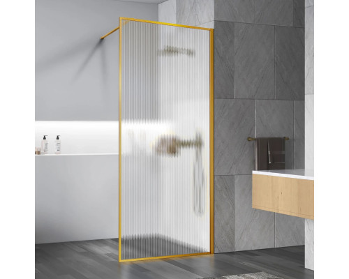 Душевая перегородка Vincea Walk-In HP Art VSW-1HP700FLBG 70 см, профиль золотой матовый, стекло рифленое