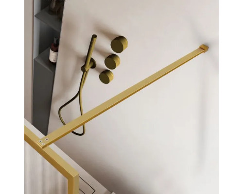 Душевая перегородка Vincea Walk-In HP Art VSW-1HP110FLBG 110 см, профиль золотой матовый, стекло рифленое