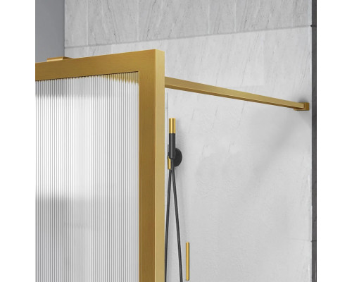 Душевая перегородка Vincea Walk-In HP Art VSW-1HP110FLBG 110 см, профиль золотой матовый, стекло рифленое