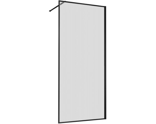 Душевая перегородка Vincea Walk-In HP Art VSW-1HP700FLB 70 см, профиль черный матовый, стекло рифленое