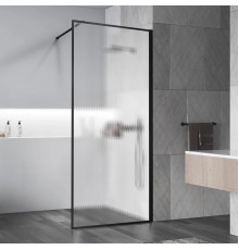 Душевая перегородка Vincea Walk-In HP Art VSW-1HP110FLB 110 см, профиль черный матовый, стекло рифленое