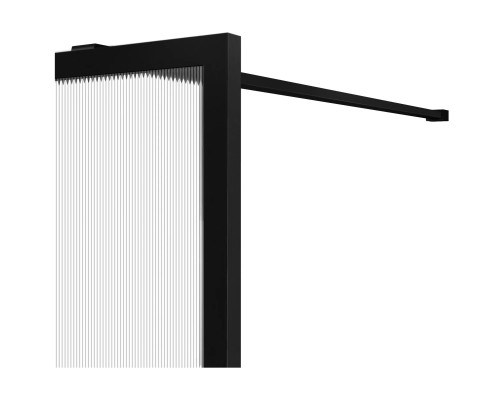 Душевая перегородка Vincea Walk-In HP Art VSW-1HP120FLB 120 см, профиль черный матовый, стекло рифленое