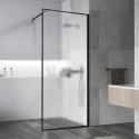 Душевая перегородка Vincea Walk-In HP Art VSW-1HP120FLB 120 см, профиль черный матовый, стекло рифленое