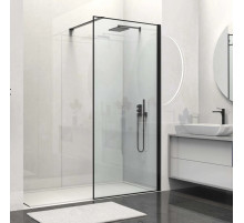 Душевая перегородка Vincea Walk-In HS VSW-1HS900CLB 90 см, профиль черный матовый, стекло прозрачное