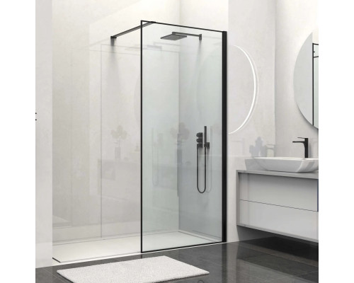 Душевая перегородка Vincea Walk-In HS VSW-1HS100CLB 100 см, профиль черный матовый, стекло прозрачное