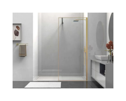 Душевая перегородка Vincea Walk-In HS VSW-1HS800CLG 80 см, профиль золотой матовый, стекло прозрачное