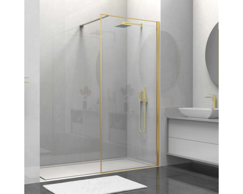 Душевая перегородка Vincea Walk-In HS VSW-1HS100CLG 100 см, профиль золотой матовый, стекло прозрачное
