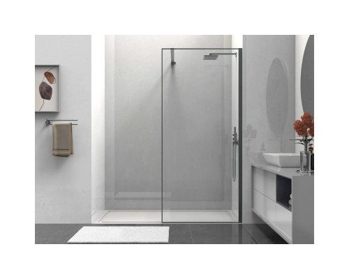 Душевая перегородка Vincea Walk-In HS VSW-1HS100CLGM 100 см, профиль вороненая сталь, стекло прозрачное