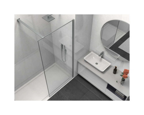 Душевая перегородка Vincea Walk-In HS VSW-1HS100CLGM 100 см, профиль вороненая сталь, стекло прозрачное
