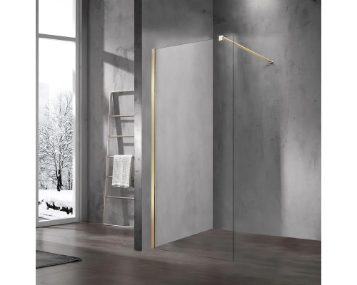 Душевая перегородка Vincea Walk-In VSW-1H600CLG 60 см, профиль золотой матовый, стекло прозрачное