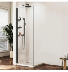 Душевая перегородка Vincea Walk-In HWS VSW-1HWS800CLB 79,8 см, профиль черный матовый, стекло прозрачное