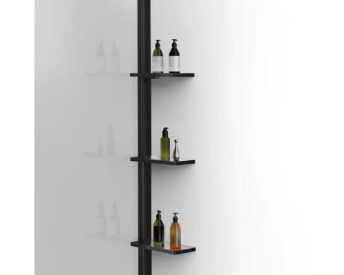 Душевая перегородка Vincea Walk-In HWS VSW-1HWS100CLB 99,8 см, профиль черный матовый, стекло прозрачное