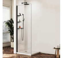 Душевая перегородка Vincea Walk-In HWS VSW-1HWS120CLB 119,8 см, профиль черный матовый, стекло прозрачное