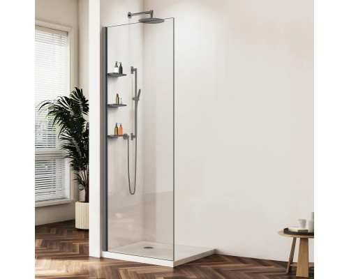 Душевая перегородка Vincea Walk-In HWS VSW-1HWS600CLGM 59,8 см, профиль вороненая сталь, стекло прозрачное