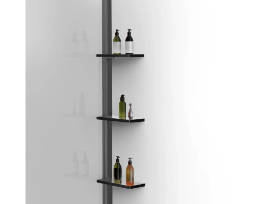 Душевая перегородка Vincea Walk-In HWS VSW-1HWS110CLGM 109,8 см, профиль вороненая сталь, стекло прозрачное