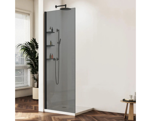 Душевая перегородка Vincea Walk-In HWS VSW-1HWS100CGB 99,8 см, профиль черный матовый, стекло тонированное