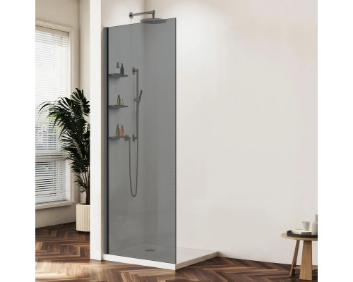 Душевая перегородка Vincea Walk-In HWS VSW-1HWS900CGGM 89,8 см, профиль вороненая сталь, стекло тонированное