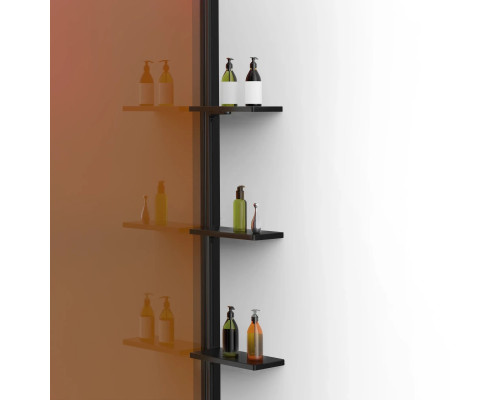 Душевая перегородка Vincea Walk-In HWS VSW-1HWS100GSB 99,8 см, профиль черный матовый, стекло янтарное