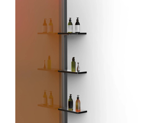 Душевая перегородка Vincea Walk-In HWS VSW-1HWS100GSGM 99,8 см, профиль вороненая сталь, стекло янтарное